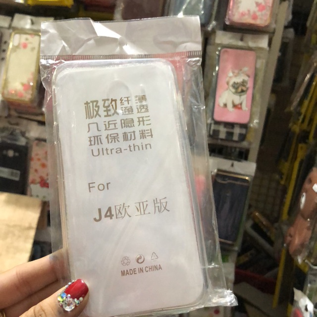 Samsung Galaxy J4 ốp dẻo silicon trong suốt