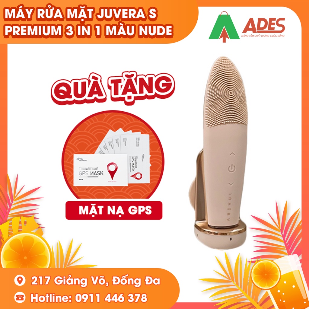 Máy Rửa Mặt Juvera S Premium 3 in 1 Màu Nude - Bảo Hành Chính Hãng 12 Tháng 1 đổi 1 - HOT NEW 2021