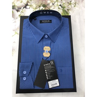 (OWEN SALE) ÁO SƠ MI  DÀI TAY CÓ TÚI OWEN MẪU MỚI 2021 KẺ CARO NHỎ -FREE SHIP- CHẤT SỢI TRE CAO CẤP AR22646