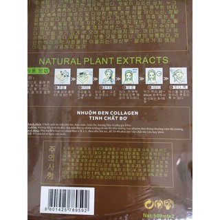 NHUỘM ĐEN COLLAGEN -PHỦ BẠC 99.9% TÓC BẠC (Không bám da đầu).