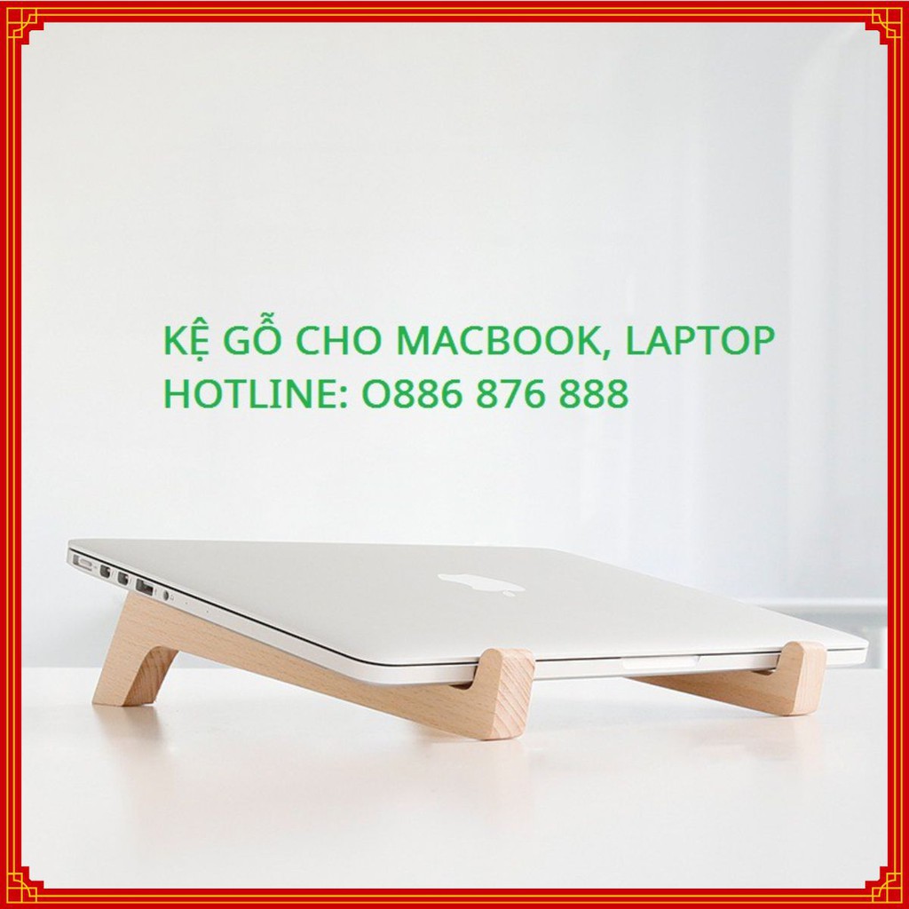 Kệ Gỗ Macbook Thông Minh, Kệ Giá Đỡ Laptop Đa Năng, Tinh Tế