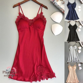 Đầm ngủ chất phi bóng thiết kế quyến rũ cho nữ