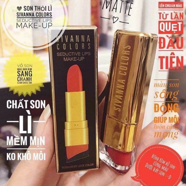 Son Thỏi Sivana nội địa Thái Lan- son mềm mượt căng bóng