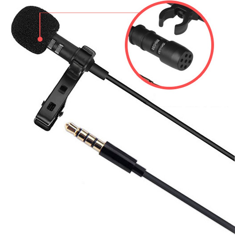 Microphone mini dạng kẹp ve áo 3.5mm cho điện thoại PC