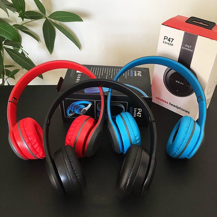 Tai nghe bluetooth Chụp Tai Headphone P47 Lắp được thẻ nhớ - ⚡Âm Thanh Đỉnh Cao⚡Nghe Gọi Rõ Nét Phù Hợp Cả Nam Và Nữ