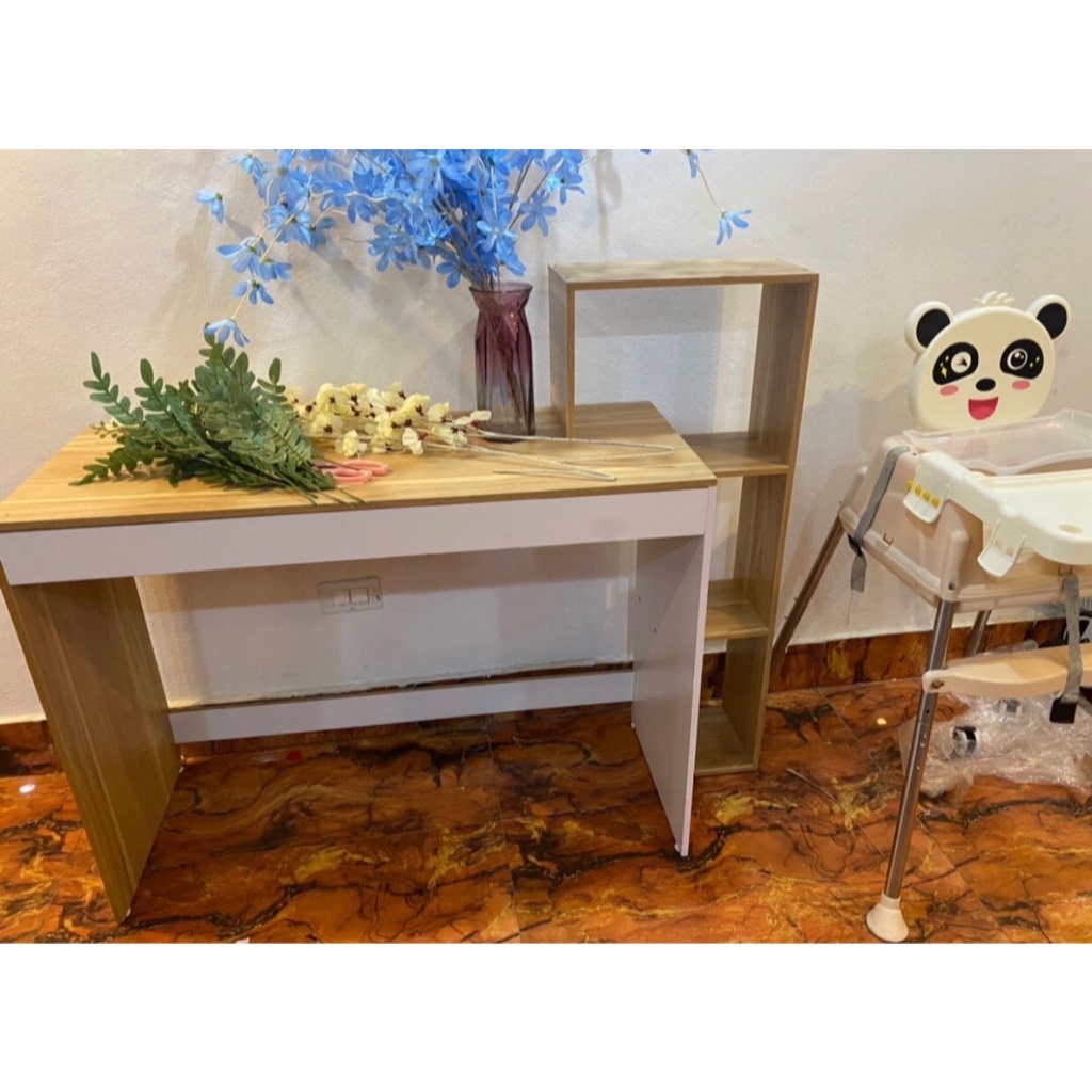 Bàn học sinh viên, bàn làm việc kèm kệ sách thông minh giá rẻ từ gỗ MDF phủ Melamine 100 x 40 x 73 TAGO ND12