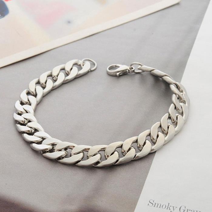 Lắc tay cao cấp titan nam kiểu lặc 7mm đẹp sang trọng inox thép không gỉ PT JEWELRY màu trắng