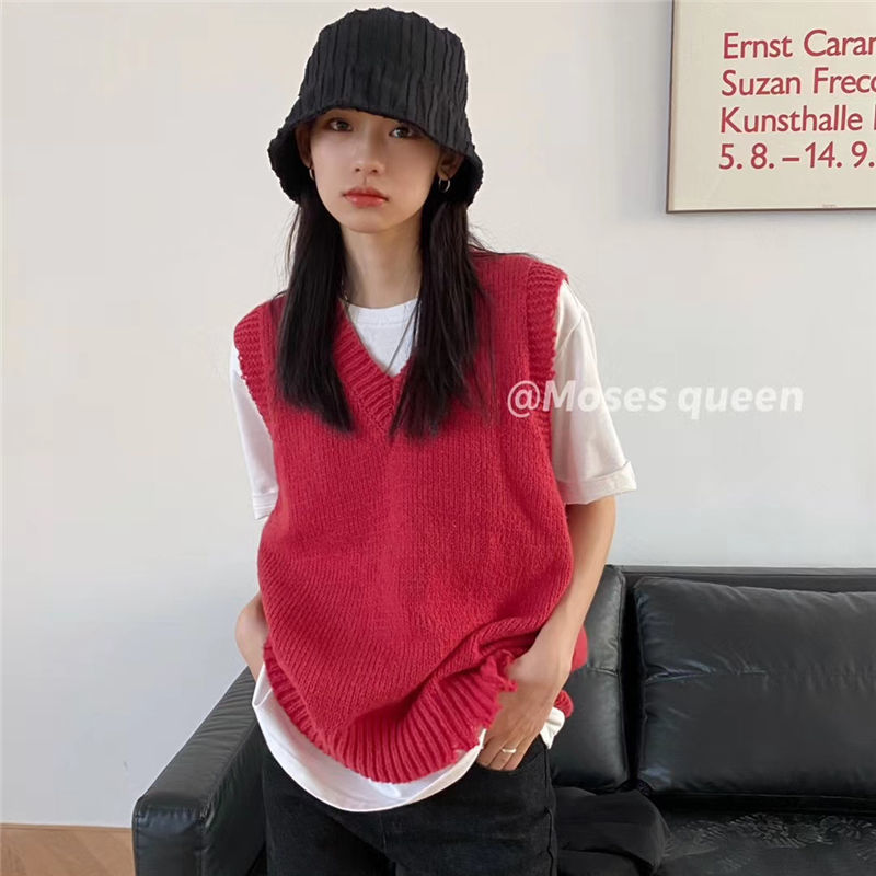 Áo Len Nữ Cộc Tay Cổ Chữ V Thời Trang Hàn | BigBuy360 - bigbuy360.vn