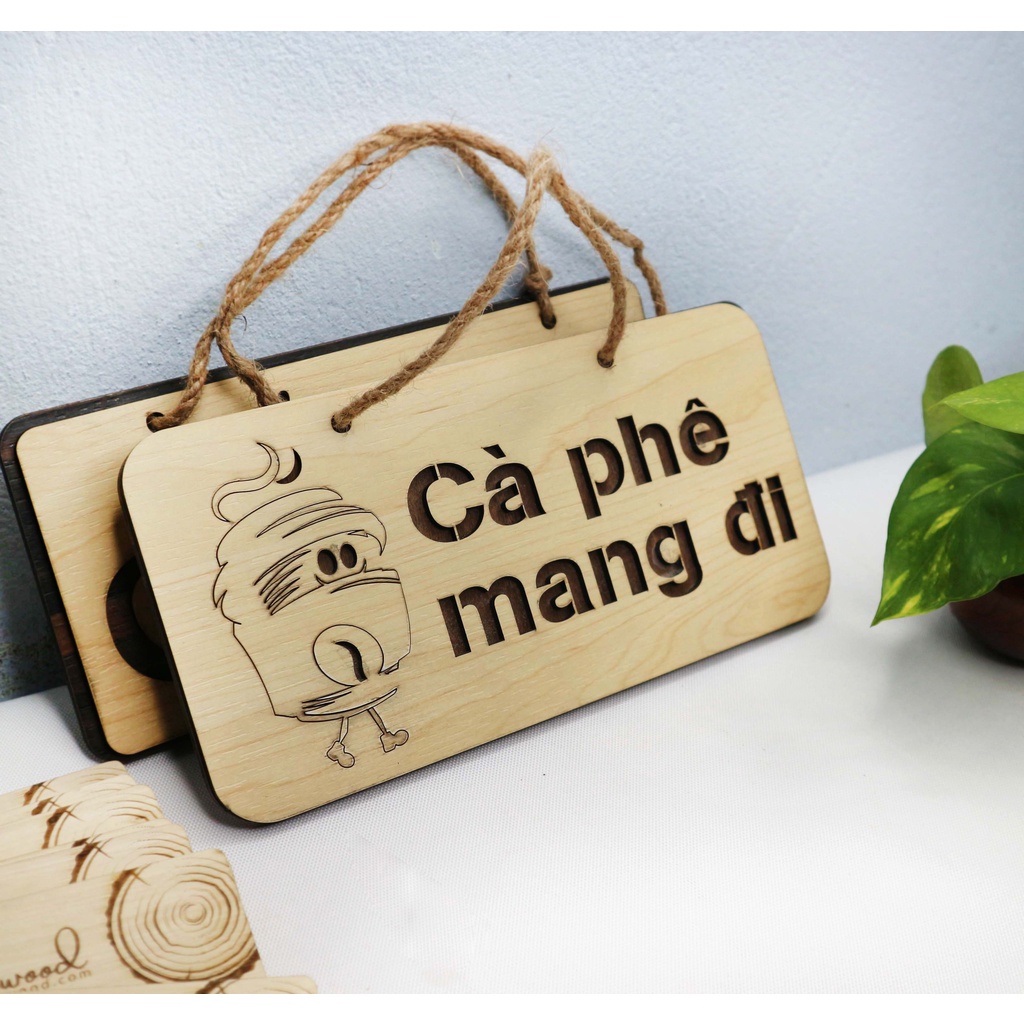 Bảng gỗ trang trí chữ COFFEE, Bảng hiệu decor quán, shop...nội dung theo yêu cầu sang trọng và bắt mắt