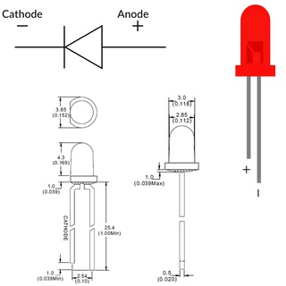 Led phủ màu 3mm (10 con)