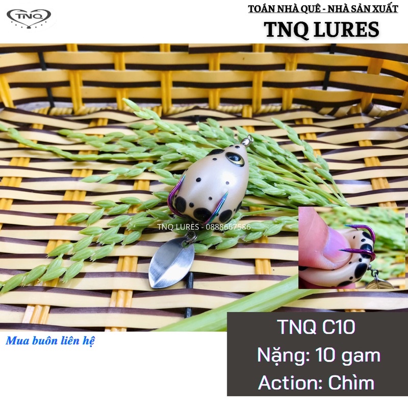 Mồi câu lure nhái hơi TNQ C10 - 10g - Action chìm