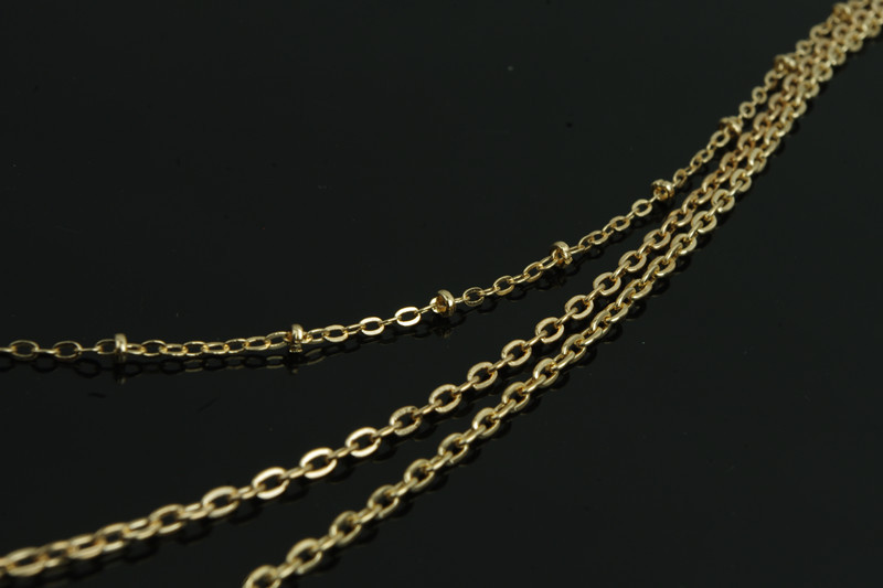 【2 Styles】Available Necklace Accessories Chain Sequined Metal Strip Multi-Layer Necklace