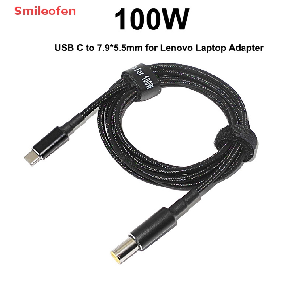 Dây Cáp Sạc Nguồn Dc Jack Cắm Type C 100W Cho Laptop Hp Asus Lenovo Mới