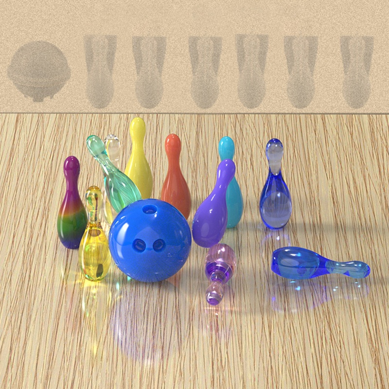 Khuôn Silicone Tạo Hình Trò Chơi Bowling Trang Trí Thủ Công DIY