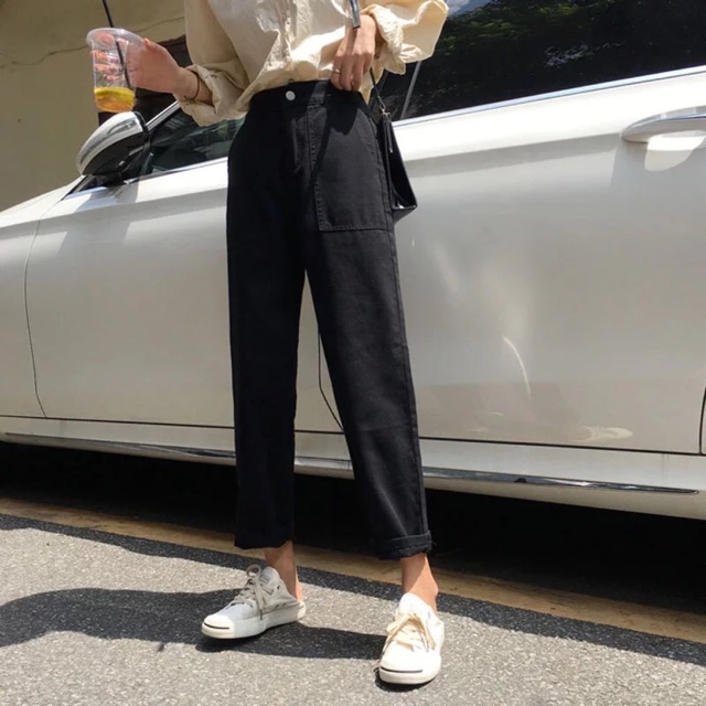 [order] quần baggy ulzzang cạp chun sau