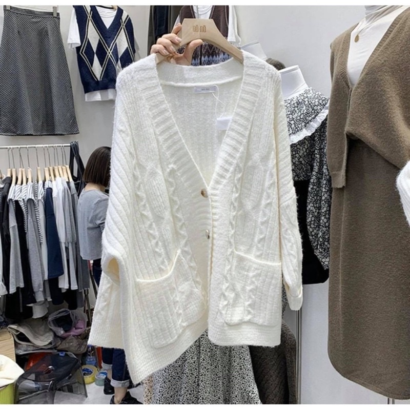 Áo Khoác Cardigan basic len xịn