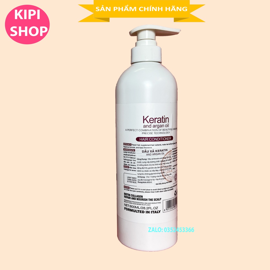 [Chính hãng] Cặp Dầu Gội Xả Class Pro Keratin Chuyên Phục Hồi Mềm Mượt 800ml x 2