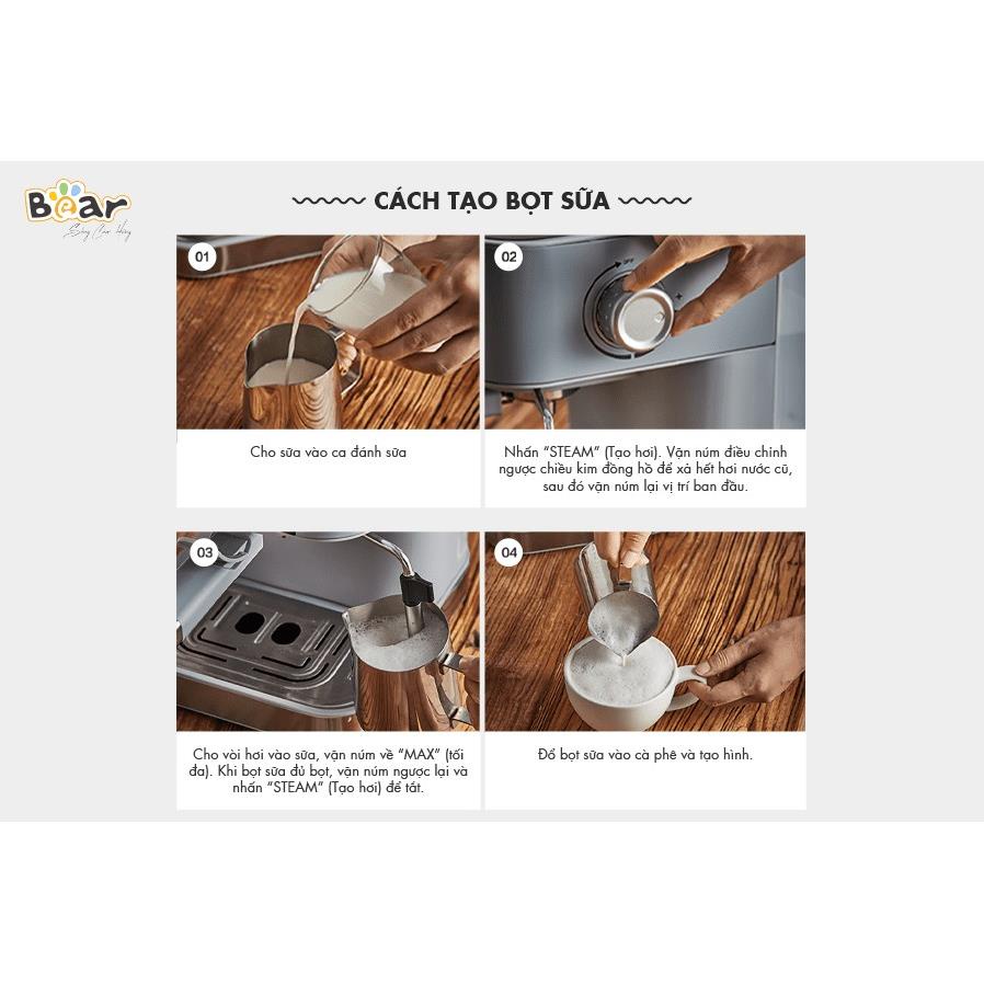 Máy pha cà phê mini Espresso Bear KFJ-A15L1 (CF-B15V1), dùng cho gia đình và buôn bán, thơm ngon, đậm vị, BH 12 tháng