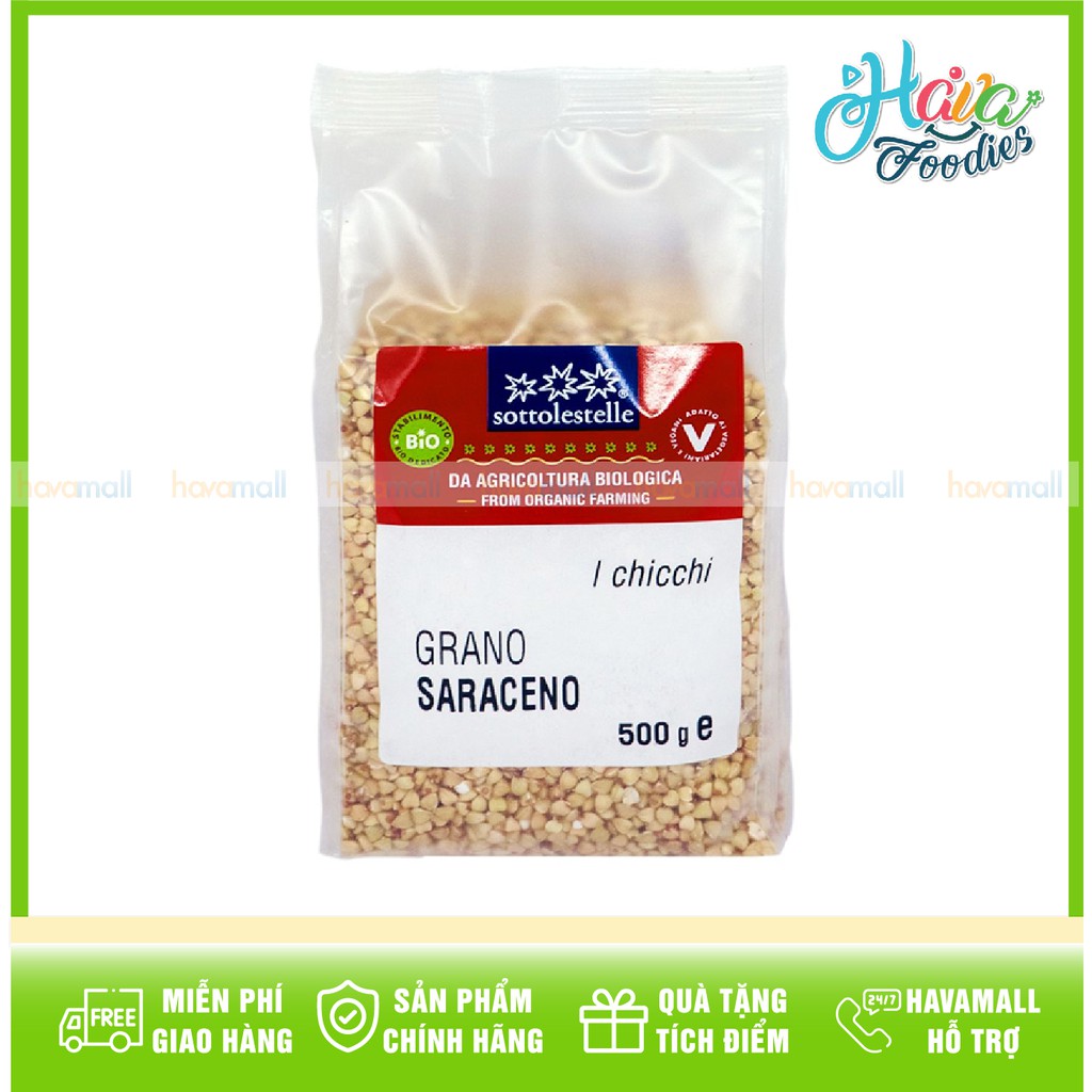 [HÀNG CHÍNH HÃNG] Hạt Kiều Mạch Hữu Cơ Sottolestelle 500gr - Organic Buckwheat Seeds