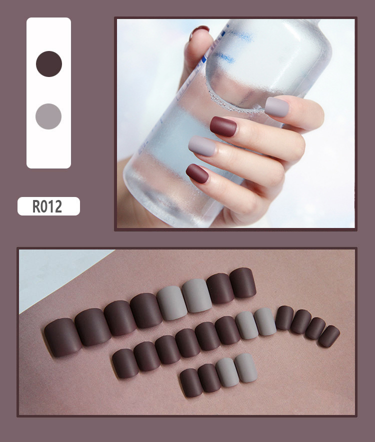 Set 24 đầu móng tay giả bền bỉ không thấm nước xinh xắn cho nữ