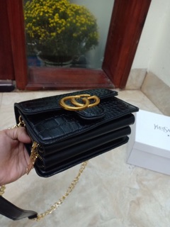 Túi gc 2 khoá da rắn