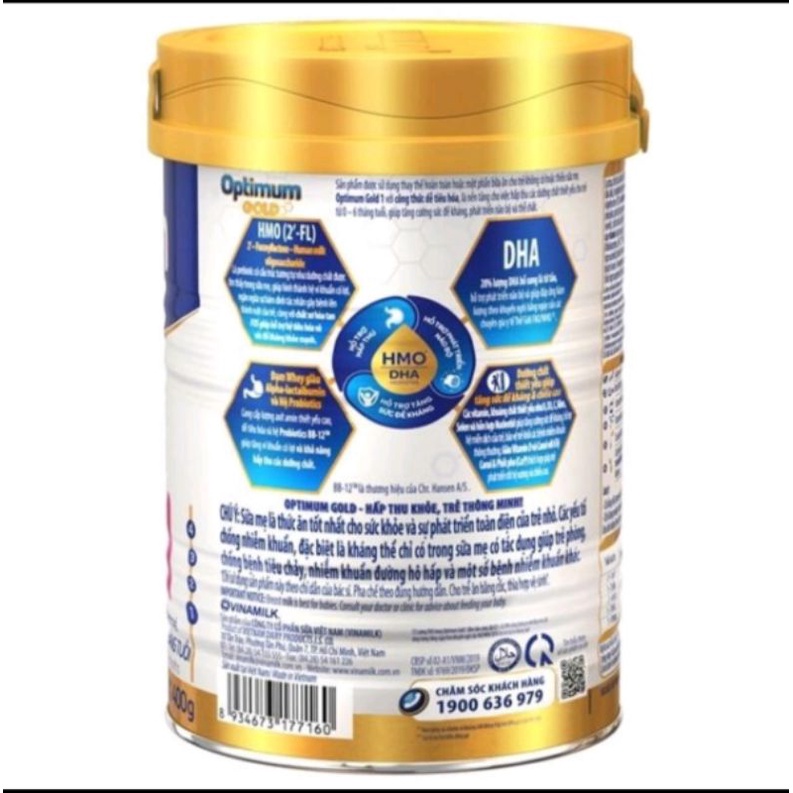 Sữa bột Vinamilk Optimum Gold Step 1 800g