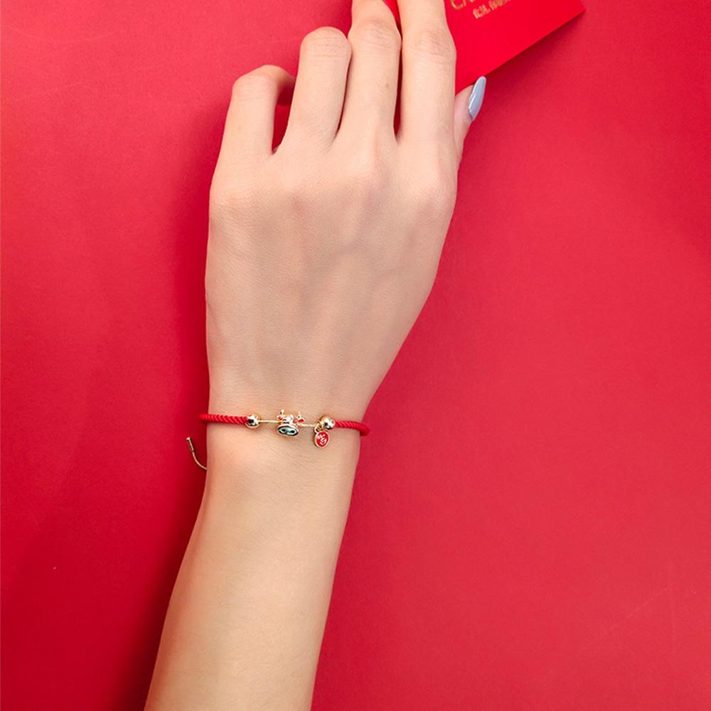 Vòng Tay Dây Thừng Màu Đỏ May Mắn Cho Cặp Đôi