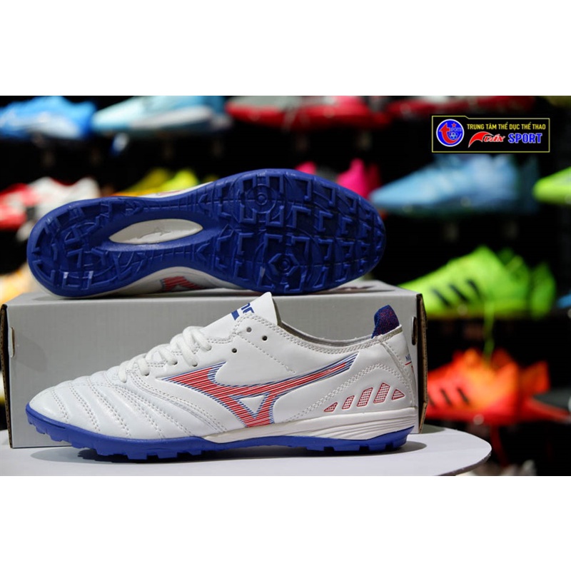 Giày đá bóng Mizuno MORELIA PRO TF - TRẮNG XANH