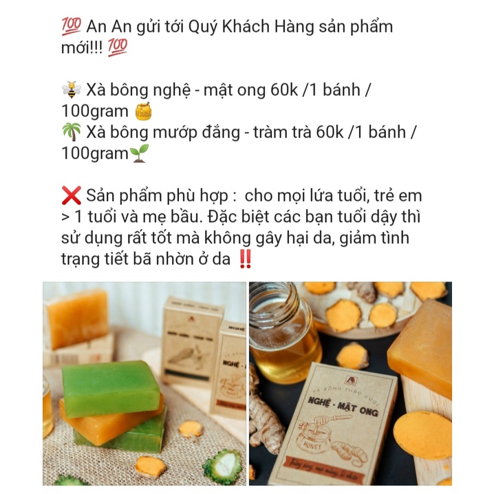 Xà Phòng Tắm Nghệ Mật Ong