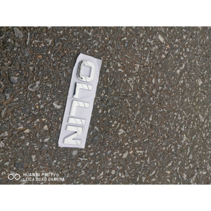 Tem chữ OLLIN , tem chữ mạ inox dán xe Thaco OLLIN.