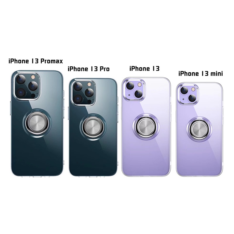 Ốp điện thoại trong suốt chống sốc có vòng đỡ nam châm cho iPhone 13 12 11 Pro XS Max XR X SE 2020 8 7 Plus 13 Mini