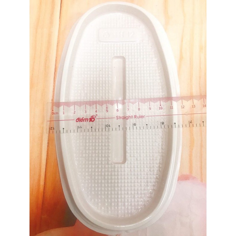 100 Hộp Nhựa Oval Trắng H12