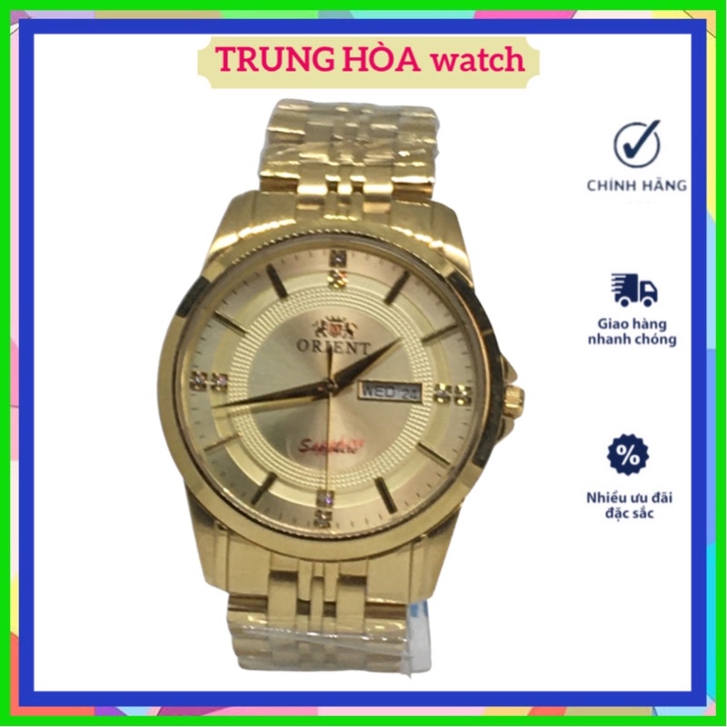 {Giá Sập Sàn} Đồng Hồ Nam Chính Hãng Đẹp ORIENT.Quatrz.Mới 100%.Vỏ Dây Inox.Kính Sapphire.Size 40.Trung Hoà Watch. MM008