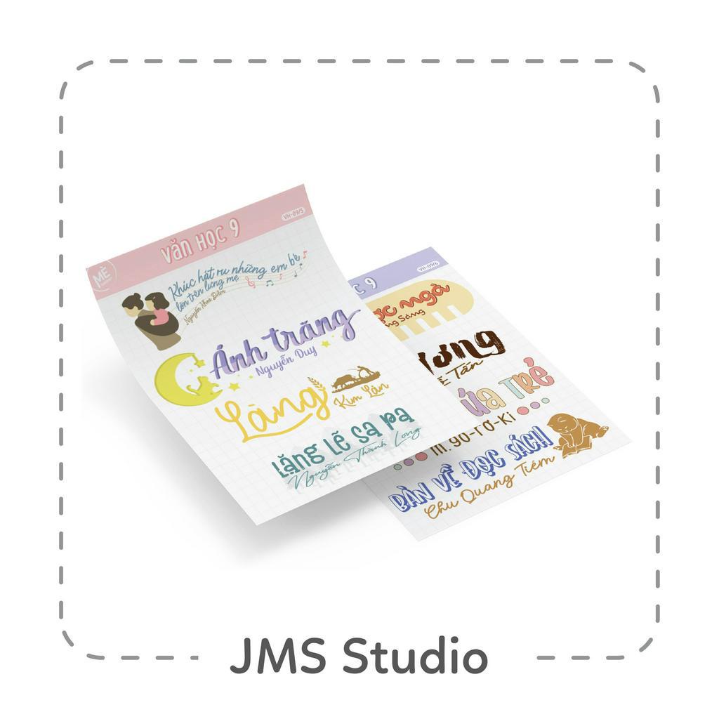 STICKER TỰA BÀI VĂN HỌC 9