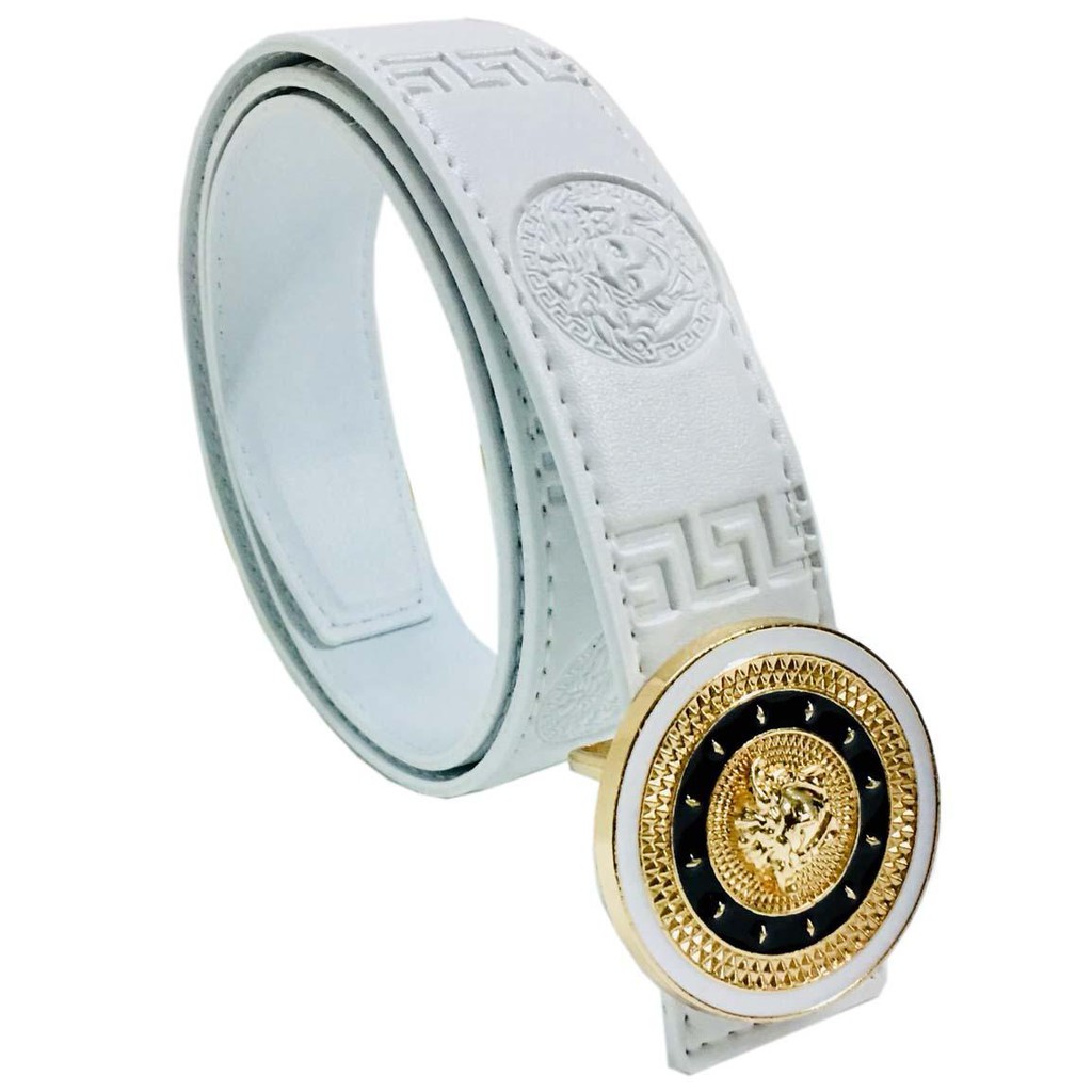 Thắt lưng nam mặt tròn mạ vàng chạm mặt phối màu siêu đẹp  thời thượng