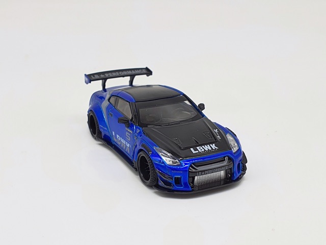 Xe Mô Hình LB Nissan GT-R (R35) Type2, Rear Wing ver3 1:64 MiniGT ( Xanh )