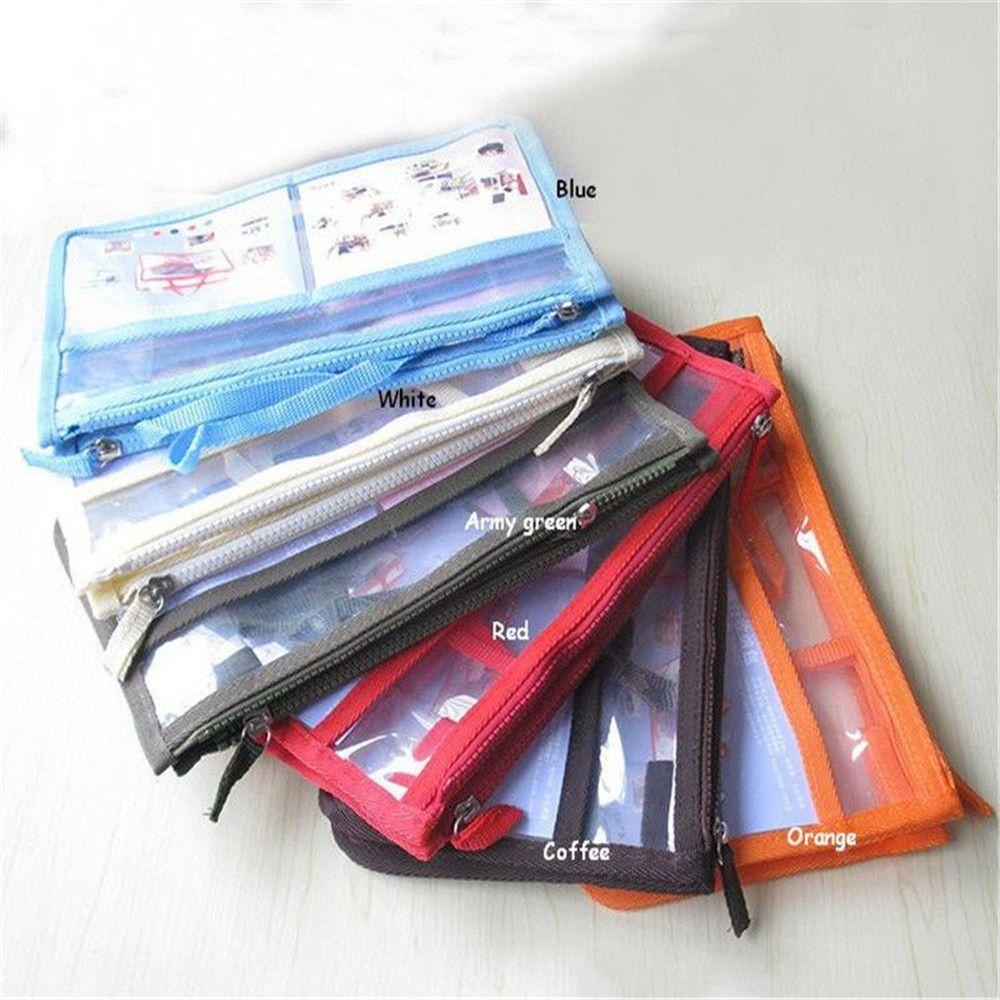 Túi Đựng Mỹ Phẩm AUGUSTINA Bằng Nhựa PVC Có Khóa Kéo Đôi