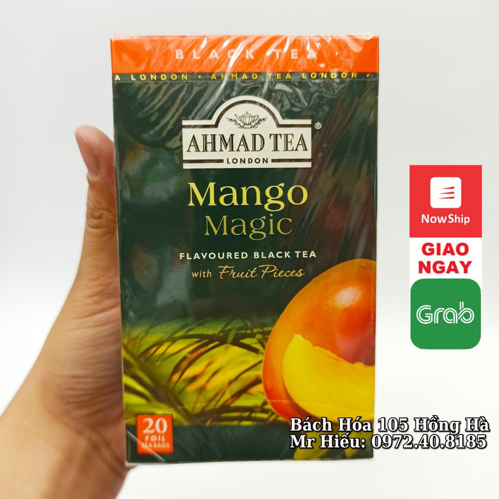 [T12/2022] Trà Ahmad Tea vị Xoài hộp 20 gói - Mango Magic