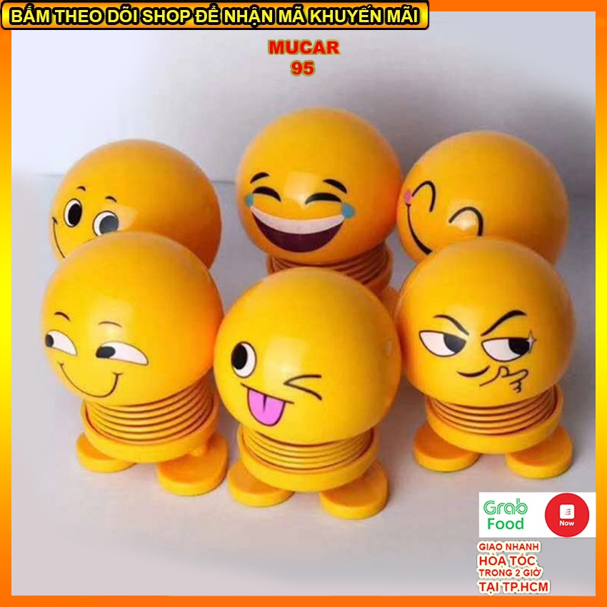 Thú nhún Emoji lắc lư trang trí ô tô, xe hơi, bàn làm việc - Con lắc lò xo vui nhộn Emoji (Giao mẫu ngẫu nhiên)