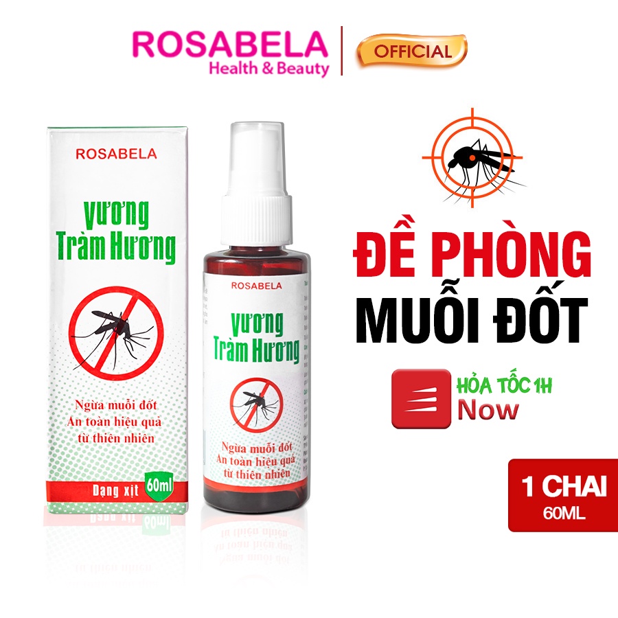 Xịt chống muỗi cho bé Vương Tràm Hương ngăn ngừa muỗi đốt đuổi muỗi hiệu quả (60ml)