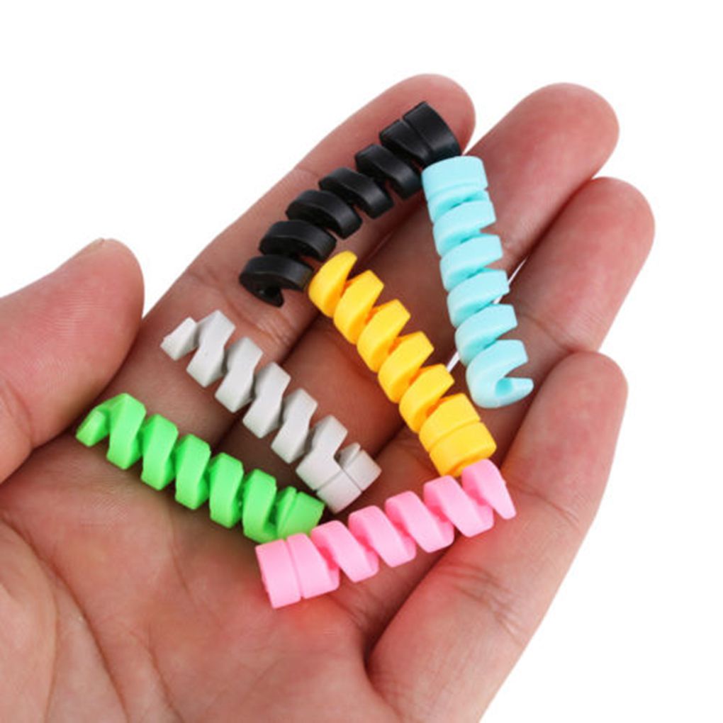 [Coco] Wind Cellphone Charging USB Case Cover Silicone Spiral Data Cable Line Anti fracture Protectors