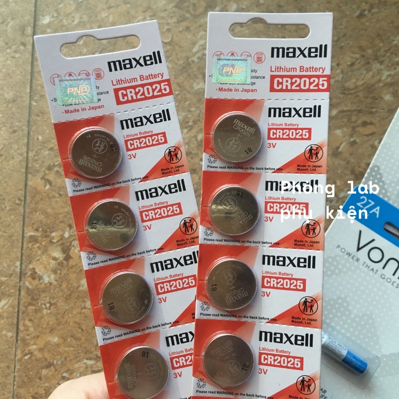 Pin CR2032 CR2025 Maxell Lithium 3V  Hàng chính hãng Maxell Nhật