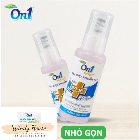 [Có Vòi Nhấn Tiện Lợi] Gel rửa tay khô sạch khuẩn On1 60ml Hương Bamboo Charcoal