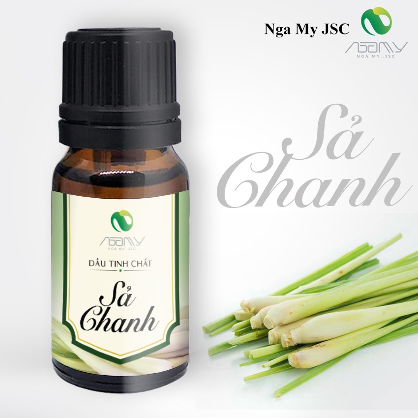 Tinh Dầu Thơm Phòng Sả Chanh Nga My Dung Tích 5ml Giúp Khử Mùi, Thơm Phòng, Đuổi Muỗi