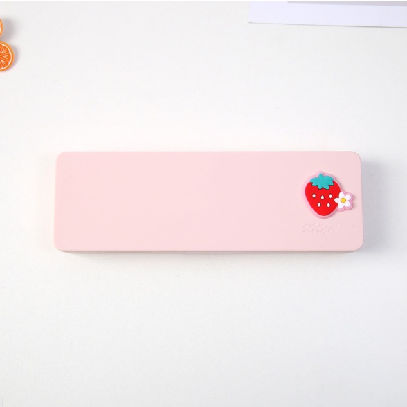 Hộp bút nhựa trơn, hộp đựng bút học sinh hoạt hình cute