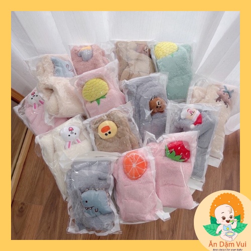 Khăn quàng cổ khăn choàng cổ lông thỏ họa tiết dễ thương cho bé trai bé gái SAMI KIDS