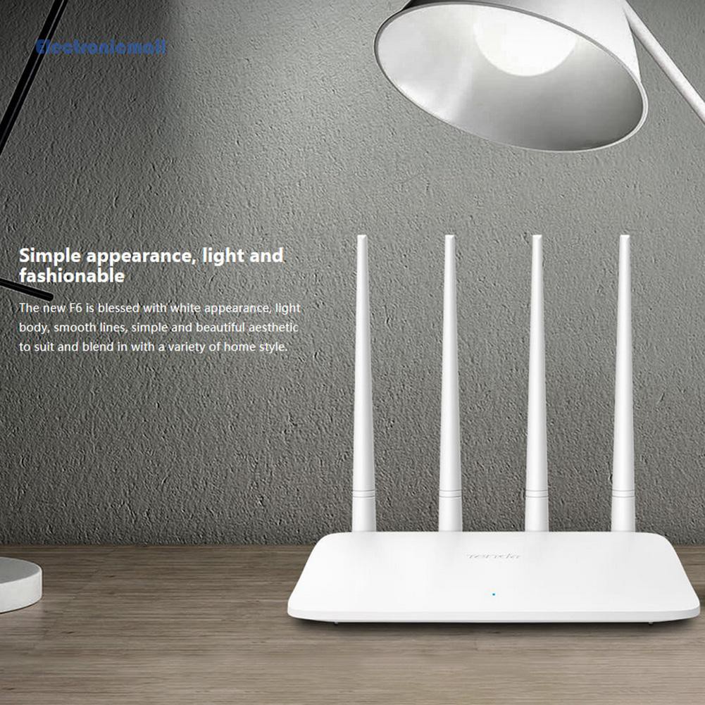 ElectronicMall01 Tenda F6 Router 300M Wireless Router Smart WiFi Signal Amplifier with 4 Antennas