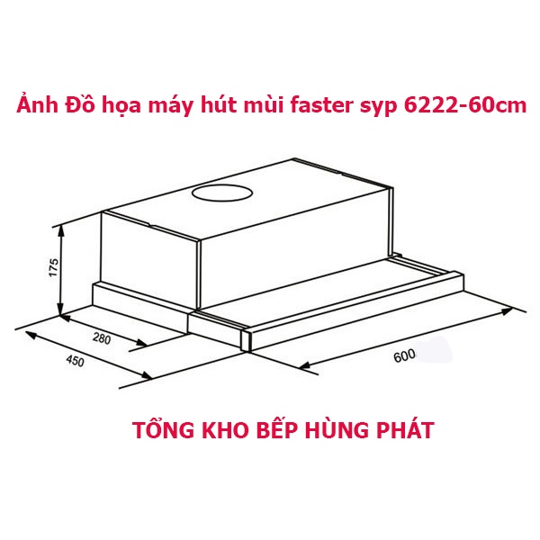 Máy hút mùi âm tủ Faster FS SYP 6222-60cm
