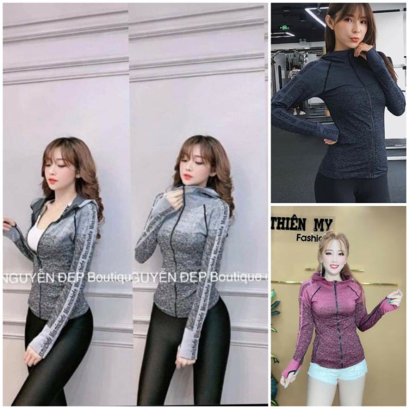 Áo Khoác Thể Thao Nữ Ôm Body Sport. Size S M L. Có 2 Túi Ngoài Dây Kéo