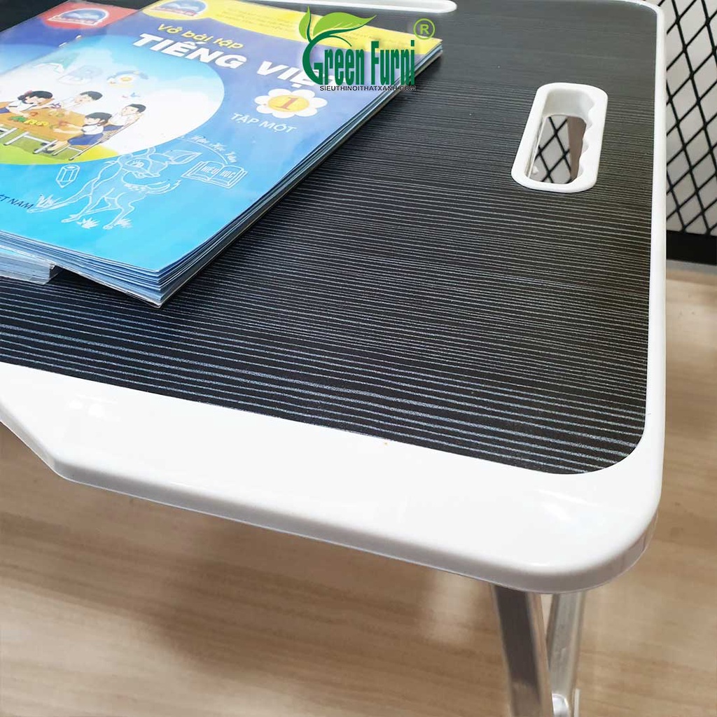 Bàn học làm việc gấp gọn thông minh có khe cắm ipad điện thoại Greeninterior